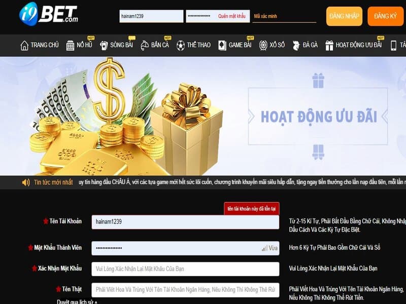 Hướng dẫn đăng ký I9BET miễn phí hoàn toàn